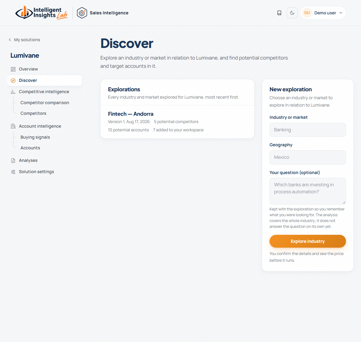 Discover new competitors